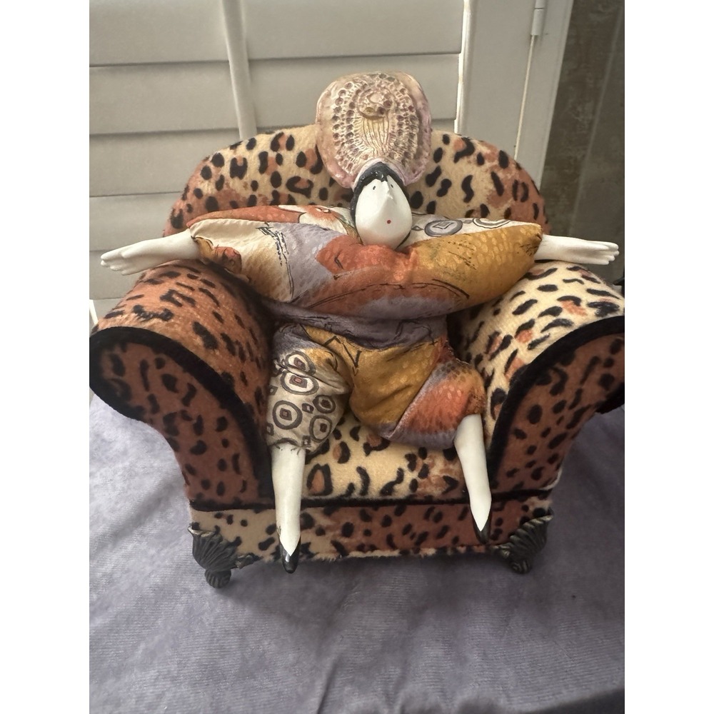 Vintage Poupee‎ Millet Doll Ceramic Beanbag Collectible And Chair